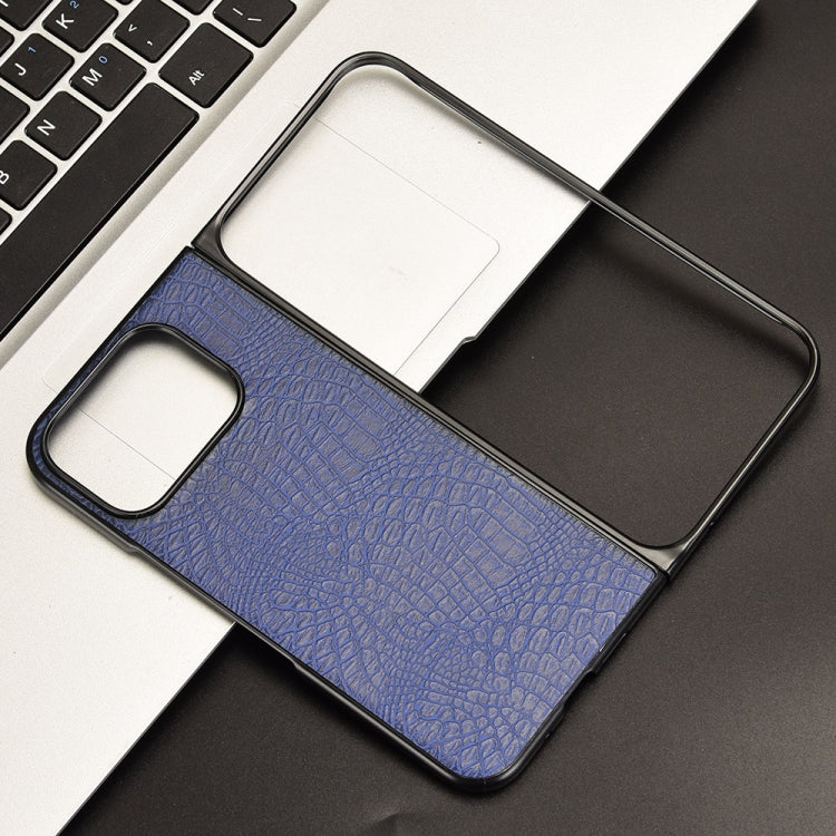 For Google Pixel 9 Pro Fold Crocodile Texture Back Cover Phone Case(Blue) - Google Cases by buy2fix | Online Shopping UK | buy2fix