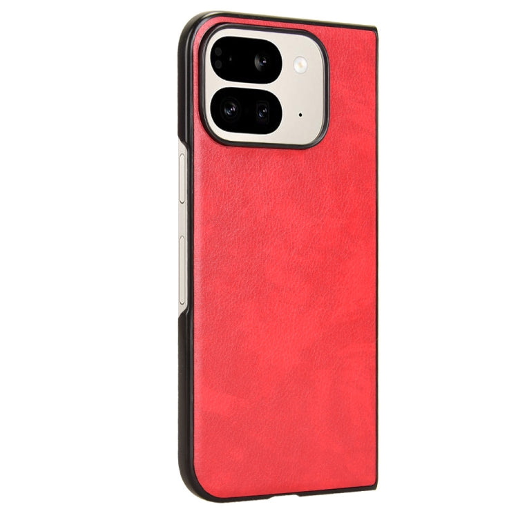 For Google Pixel 9 Pro Fold Litchi Texture Back Cover Phone Case(Red) - Google Cases by buy2fix | Online Shopping UK | buy2fix