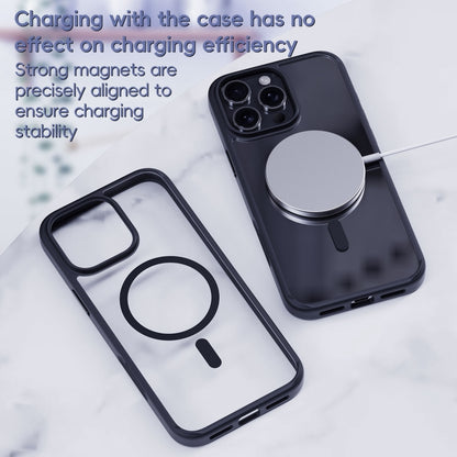 For iPhone 16 Plus Ming Shield Series MagSafe Magnetic Phone Case(Titanium Blue) - iPhone 16 Plus Cases by buy2fix | Online Shopping UK | buy2fix