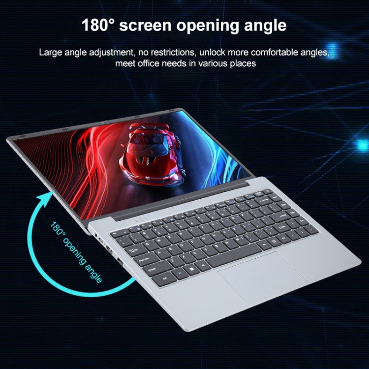 14 inch Windows 11 Laptop, 16GB+128GB, Gen 5th Intel Core i5 CPU, 180 Degree Rotation Axis(Silver) - Others by buy2fix | Online Shopping UK | buy2fix