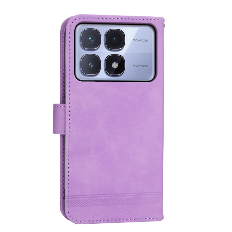 For Redmi K70 Ultra Dierfeng Dream Line TPU + PU Leather Phone Case(Purple) - Xiaomi Cases by buy2fix | Online Shopping UK | buy2fix