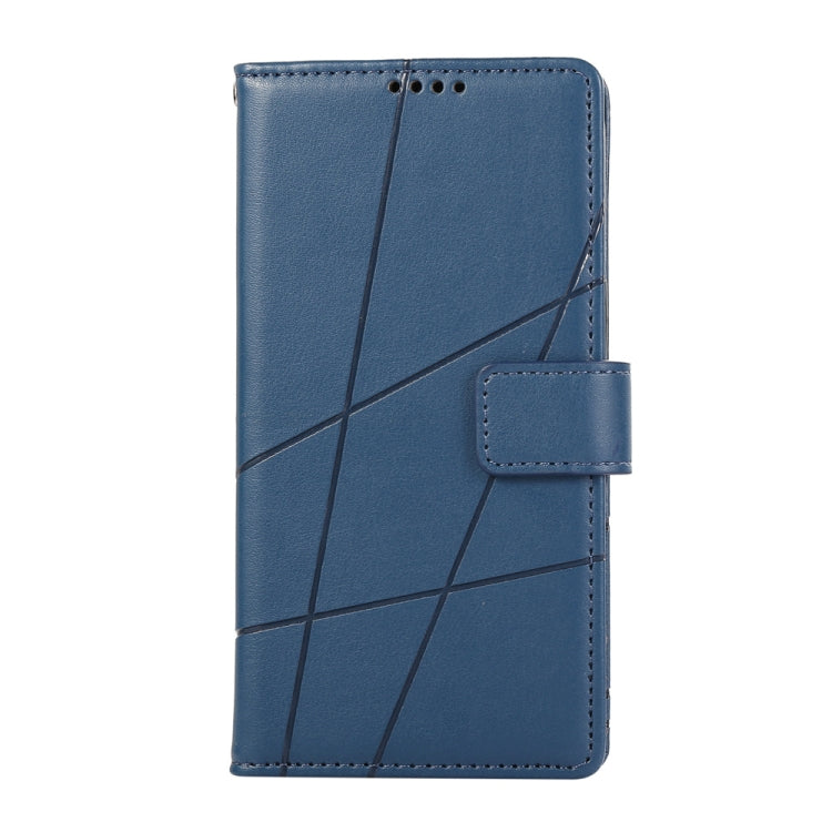 For Redmi K70 Ultra PU Genuine Leather Texture Embossed Line Phone Case(Blue) - Xiaomi Cases by buy2fix | Online Shopping UK | buy2fix