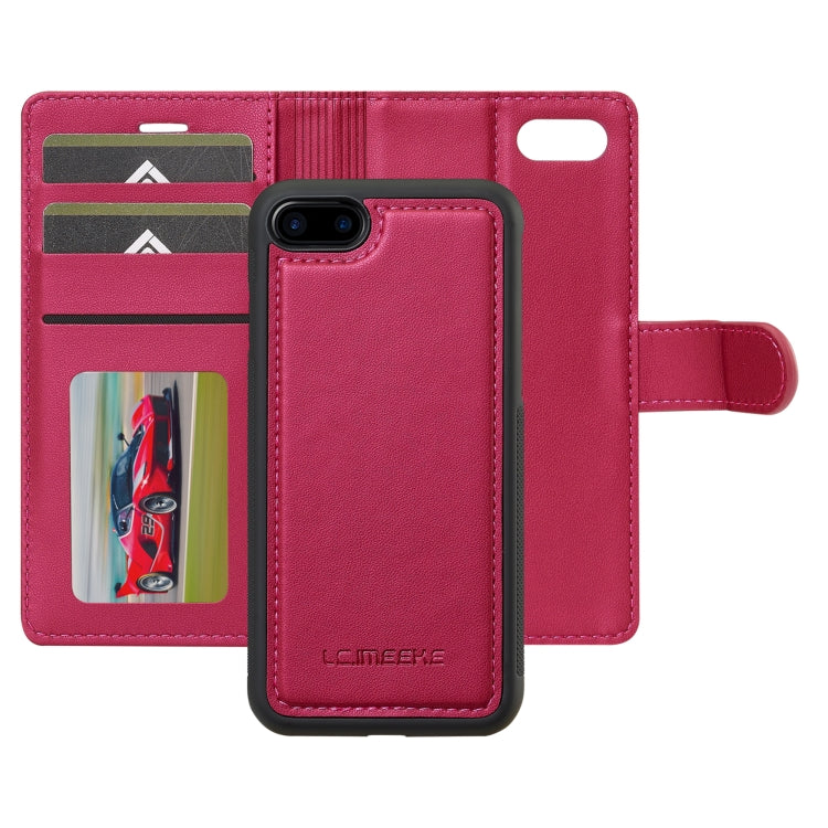 For iPhone 7 / 8 / SE 2020 2022 LC.IMEEKE L2 Series Detachable Magsafe PU Phone Case with Lanyard(Red) - iPhone SE 2022 / 2020 / 8 / 7 Cases by LC.IMEEKE | Online Shopping UK | buy2fix