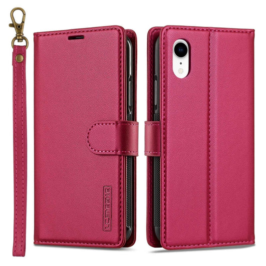 For iPhone XR LC.IMEEKE L2 Series Detachable Magsafe PU Phone Case with Lanyard(Red) - More iPhone Cases by LC.IMEEKE | Online Shopping UK | buy2fix