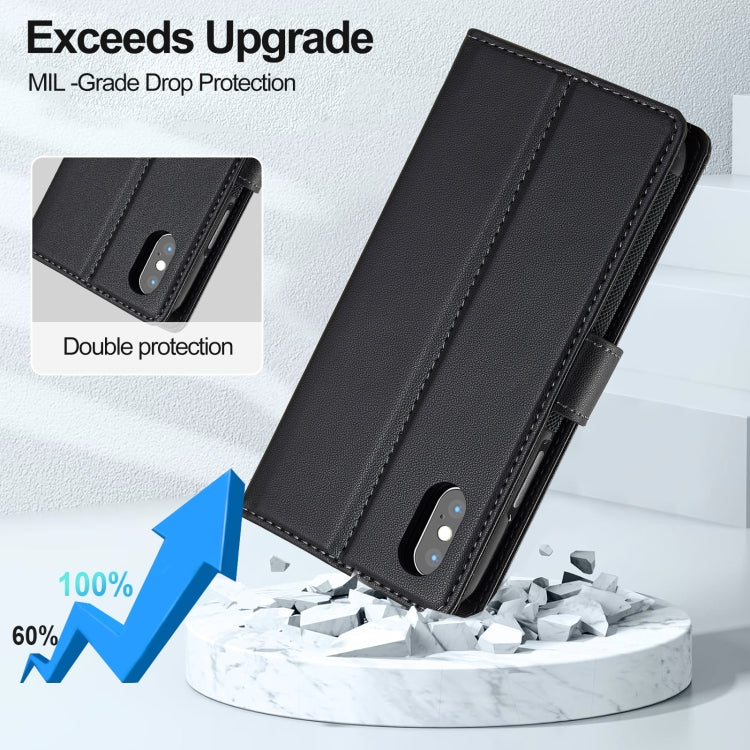 For iPhone XS Max LC.IMEEKE L2 Series Detachable Magsafe PU Phone Case with Lanyard(Black) - More iPhone Cases by LC.IMEEKE | Online Shopping UK | buy2fix