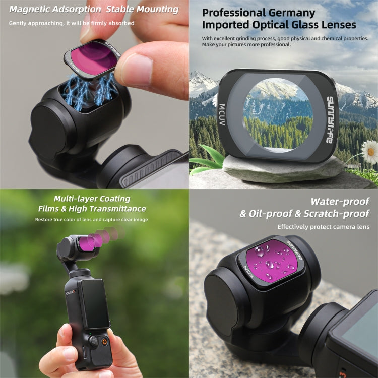 For DJI Osmo Pocket 3 Sunnylife Camera Lens Filter, Filter:MCUV - Lens Accessories by Sunnylife | Online Shopping UK | buy2fix