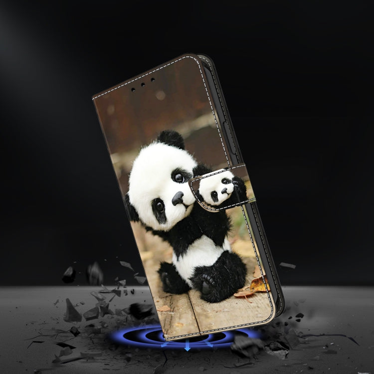 For Google Pixel 9 Pro XL Crystal Painted Leather Phone case(Panda) - Google Cases by buy2fix | Online Shopping UK | buy2fix