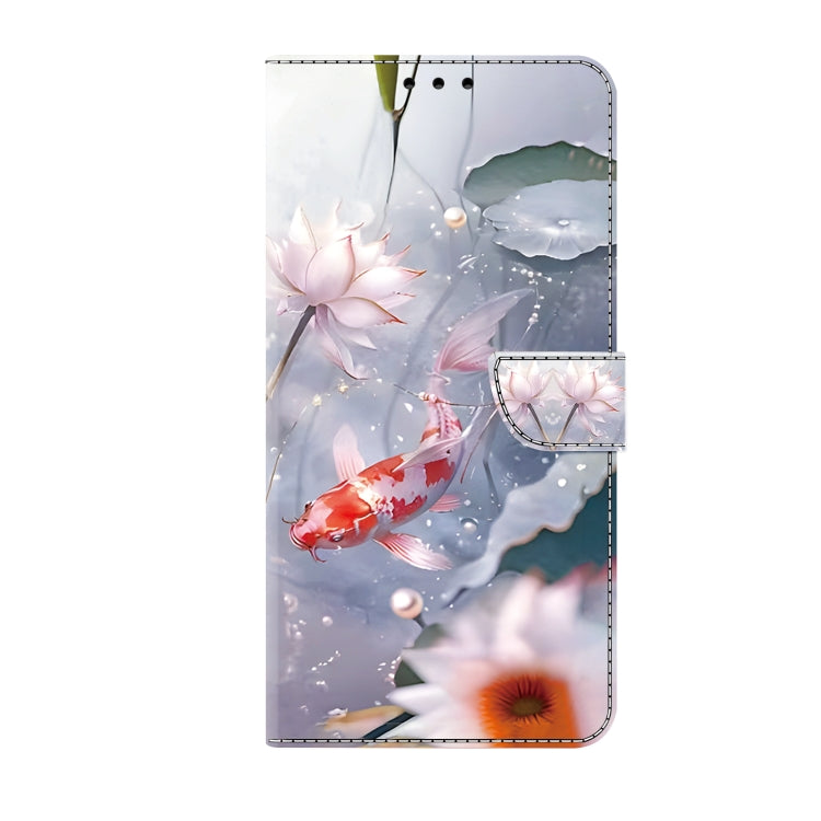 For iPhone 16 Crystal Painted Leather Phone case(Koi) - iPhone 16 Cases by buy2fix | Online Shopping UK | buy2fix