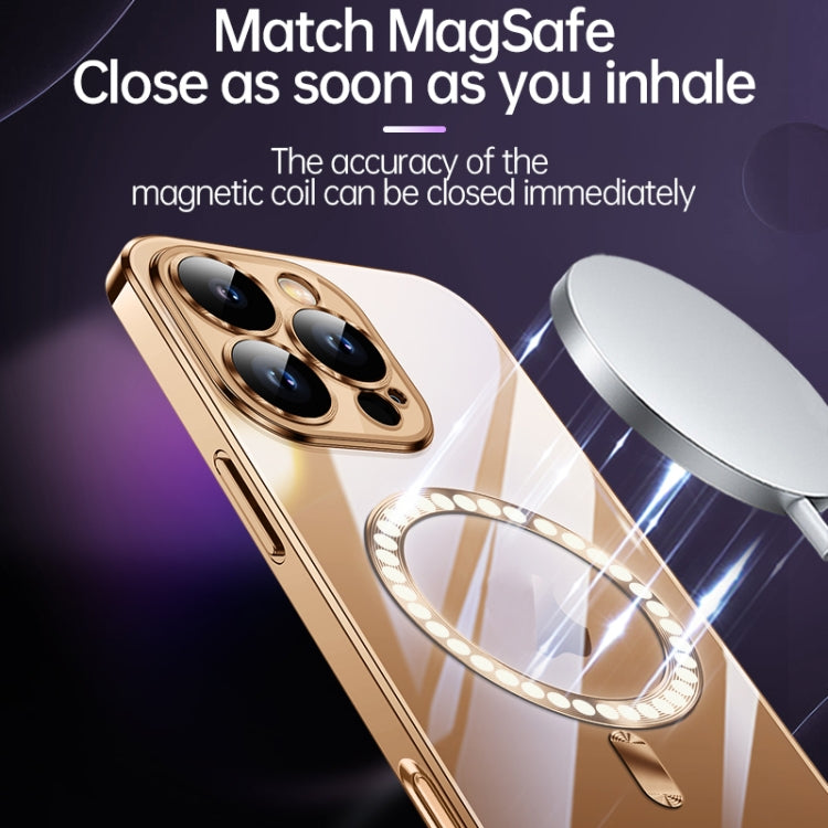 For iPhone 16 SULADA MagSafe Plating TPU Shockproof Phone Soft Case(Gold) - iPhone 16 Cases by SULADA | Online Shopping UK | buy2fix