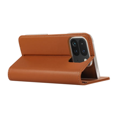 For Google Pixel 9 Pro Fold ABEEL RFID Magnetic Flip Leather Phone Case(Brown) - Google Cases by buy2fix | Online Shopping UK | buy2fix