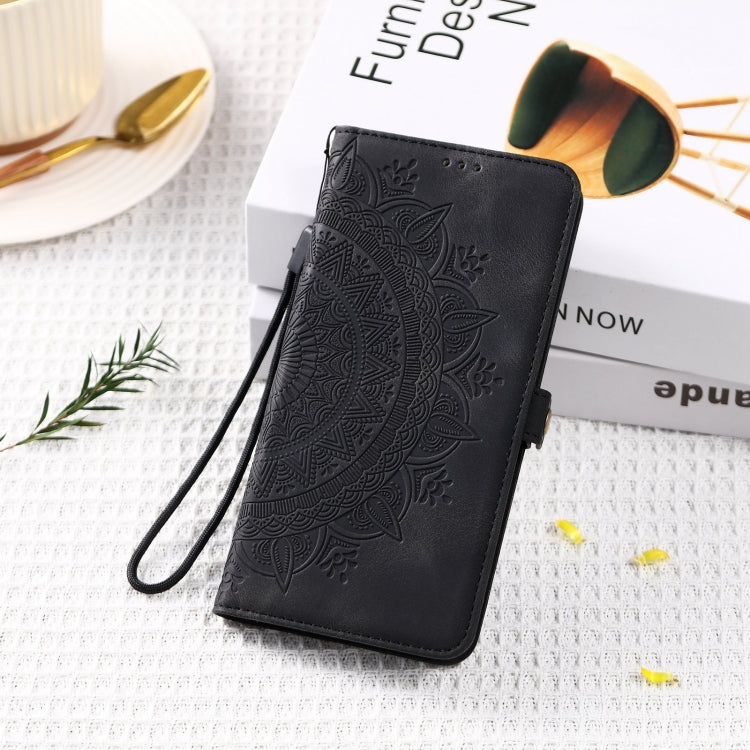 For iPhone 16 Pro Skin Feel Totem Embossed Leather Phone Case(Black) - iPhone 16 Pro Cases by buy2fix | Online Shopping UK | buy2fix