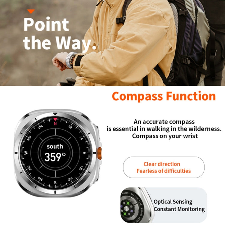 W7 1.43 inch IP68 Waterproof Smart Watch, Support Sedentary Reminder / Sleep Monitoring(White) - Smart Watches by buy2fix | Online Shopping UK | buy2fix