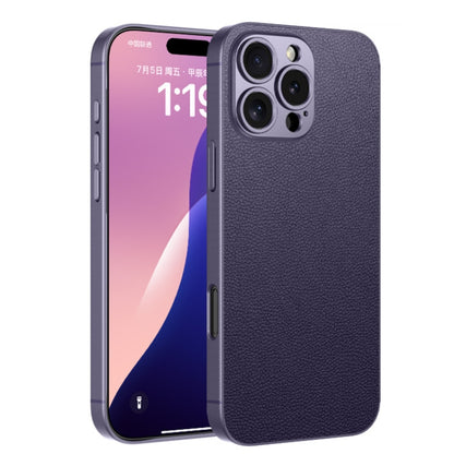 For iPhone 16 Pro GKK Metal Paint Skin Feel Leather Full Coverage Phone Case(Purple) - iPhone 16 Pro Cases by GKK | Online Shopping UK | buy2fix