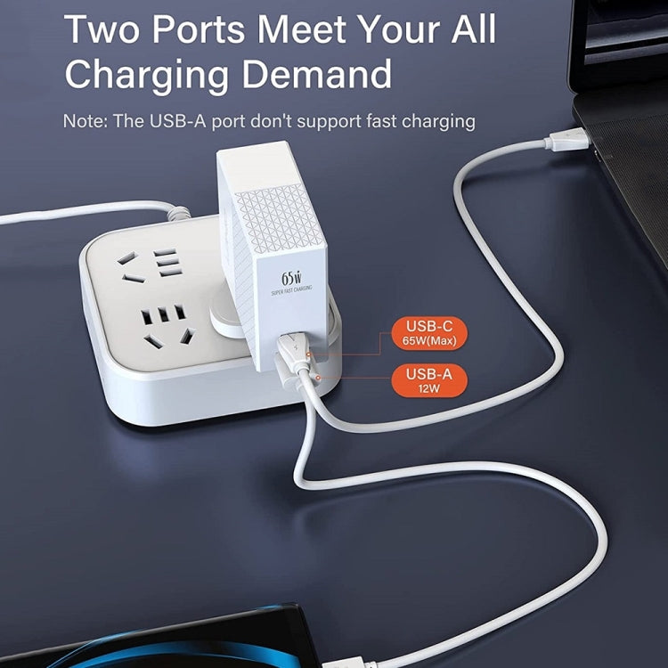 LDNIO A2620C PD3.0 65W USB Power Adapter Travel Charger with Type-C to Type-C Cable, US Plug - USB Charger by LDNIO | Online Shopping UK | buy2fix