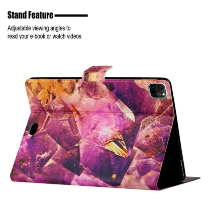 For iPad Pro 11 2024 Colored Drawing Pattern Flip Leather Smart Tablet Case(Amethyst) - iPad Pro 11 2024 Cases by buy2fix | Online Shopping UK | buy2fix