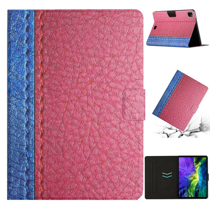 For iPad Pro 11 2024 Stitching Solid Color Flip Leather Smart Tablet Case(Rose Red) - iPad Pro 11 2024 Cases by buy2fix | Online Shopping UK | buy2fix