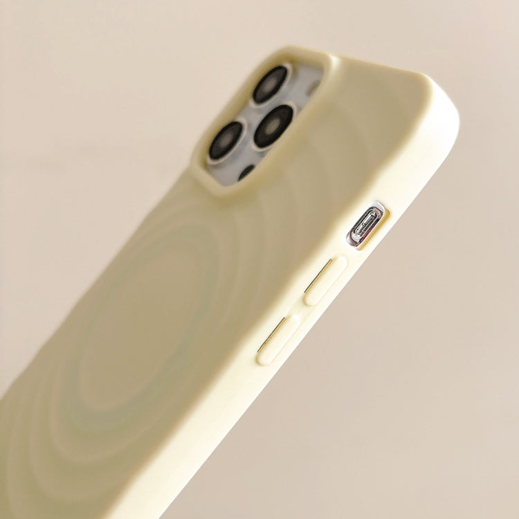 For iPhone 16 Pro Max Frosted Wave Texture MagSafe Magnetic TPU Phone Case(White) - iPhone 16 Pro Max Cases by buy2fix | Online Shopping UK | buy2fix