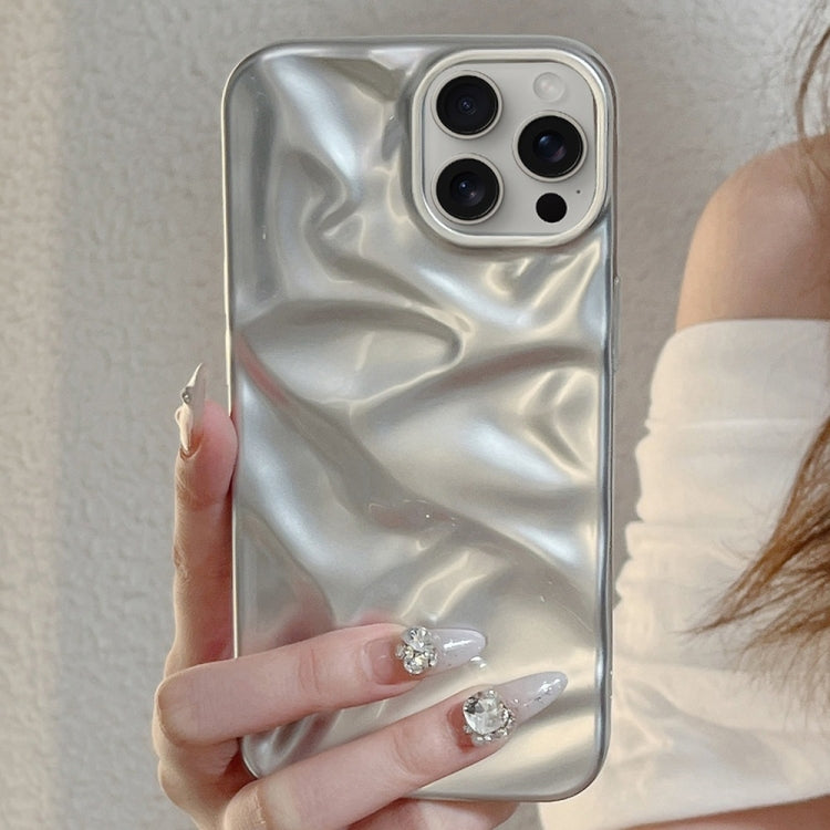 For iPhone 16 Pro Max Water Ripple Electroplating Paint TPU Phone Case(Silver) - iPhone 16 Pro Max Cases by buy2fix | Online Shopping UK | buy2fix