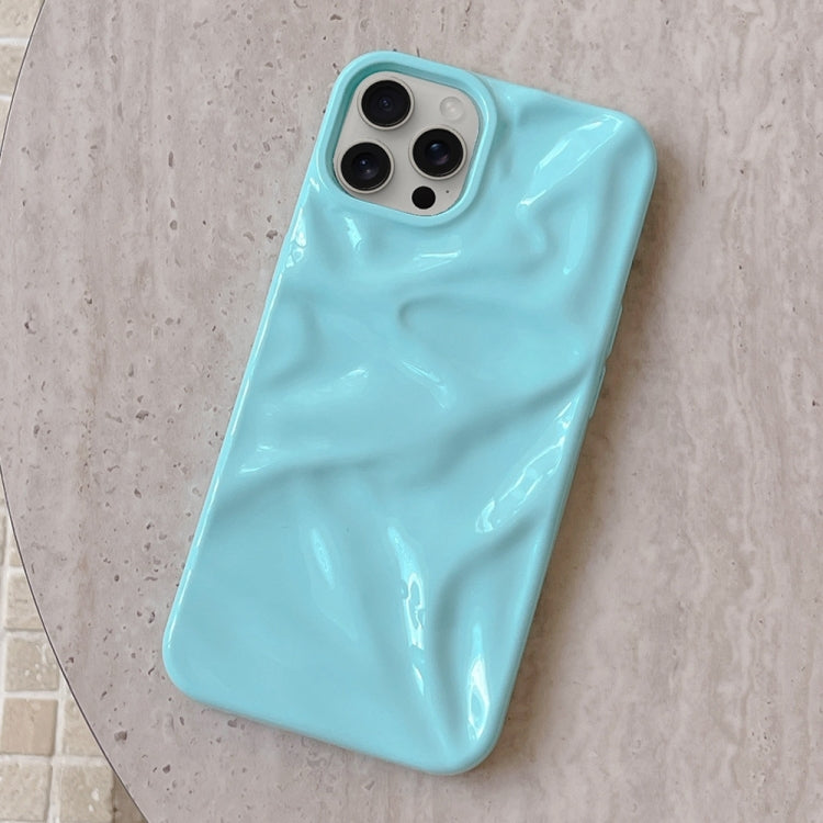 For iPhone 16 Plus Water Ripple Electroplating Paint TPU Phone Case(Sky Blue) - iPhone 16 Plus Cases by buy2fix | Online Shopping UK | buy2fix