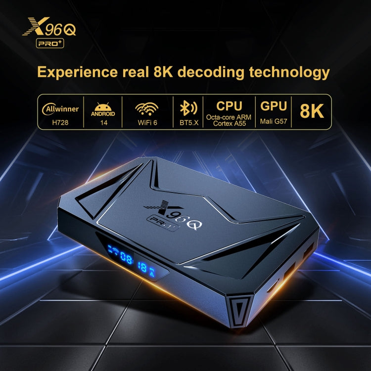 X96Q Pro+ Cortex-A55 Android 14 Octa-core CPU 4K HD Internet Set-top Box, RAM:2GB+16GB(UK Plug) - Others by buy2fix | Online Shopping UK | buy2fix