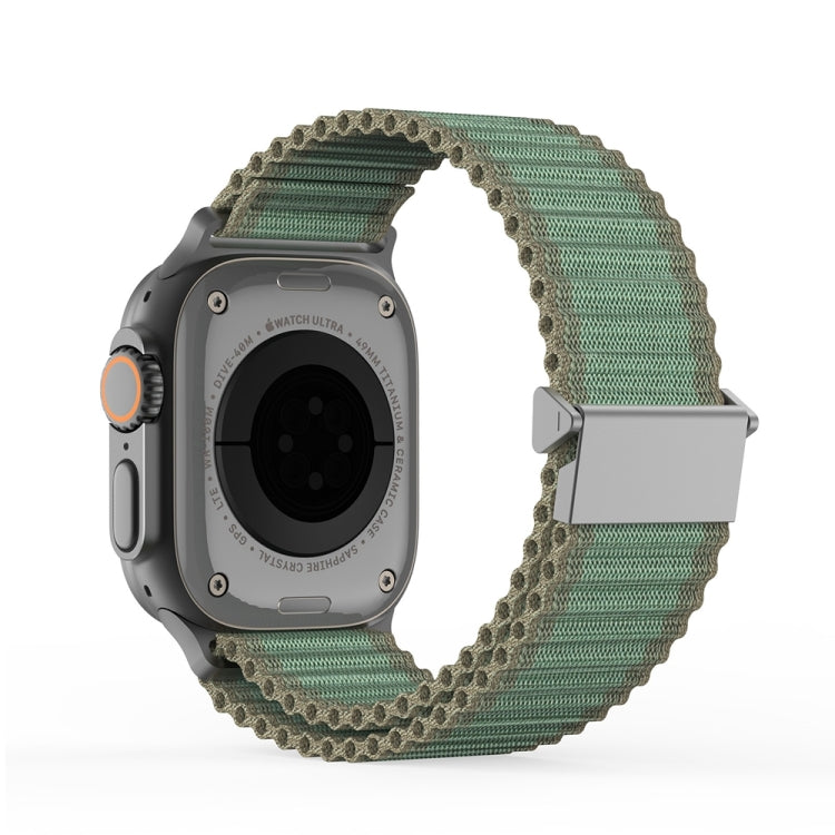 For Apple Watch SE 2022 44mm DUX DUCIS YC Series Ocean Nylon Watch Band(Green) - Watch Bands by DUX DUCIS | Online Shopping UK | buy2fix