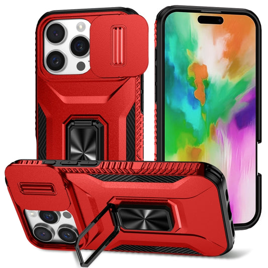 For iPhone 16 Pro Sliding Camshield Holder Phone Case(Red) - iPhone 16 Pro Cases by buy2fix | Online Shopping UK | buy2fix