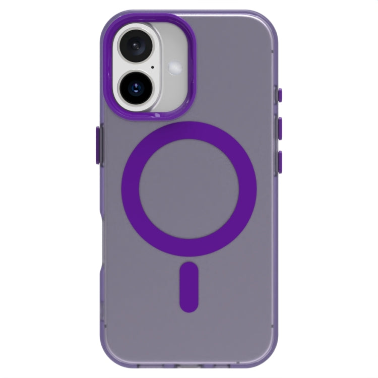 For iPhone 16 Plus Candy Magsafe PC Hybrid TPU Phone Case(Purple) - iPhone 16 Plus Cases by buy2fix | Online Shopping UK | buy2fix