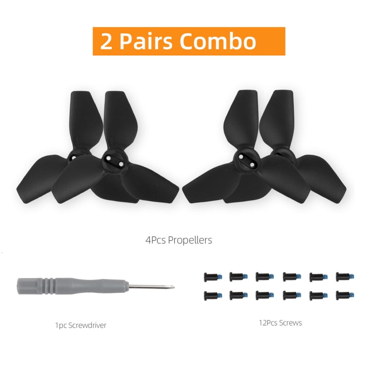 For DJI Neo Sunnylife 2016S Drone Color 3-Blade Propeller, Quantity:2 pairs(Black) - DIY Propeller by Sunnylife | Online Shopping UK | buy2fix