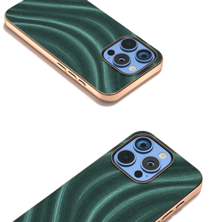 For iPhone 16 Pro Nano Electroplating Galactic Pattern Protective Phone Case(Green) - iPhone 16 Pro Cases by buy2fix | Online Shopping UK | buy2fix