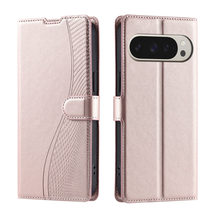 For Google Pixel 9 Pro XL Voltage Ultra-thin Dot Leather Phone Case(Rose Gold) - Google Cases by buy2fix | Online Shopping UK | buy2fix