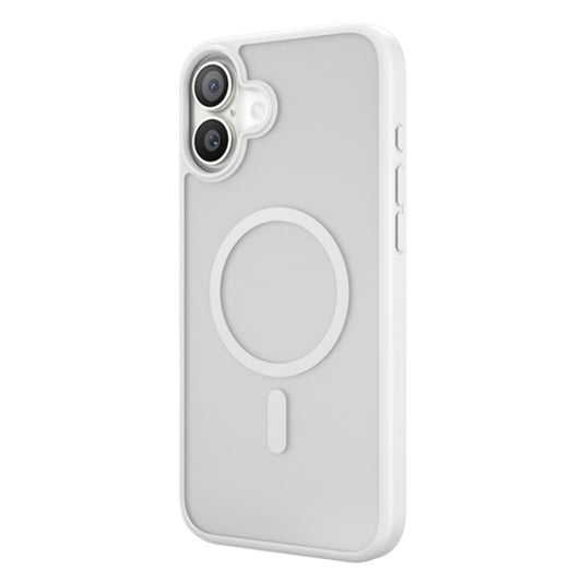 For iPhone 16 TGVIS GRACE Series MagSafe Frosted Translucent Phone Case(White) - iPhone 16 Cases by TGVIS | Online Shopping UK | buy2fix