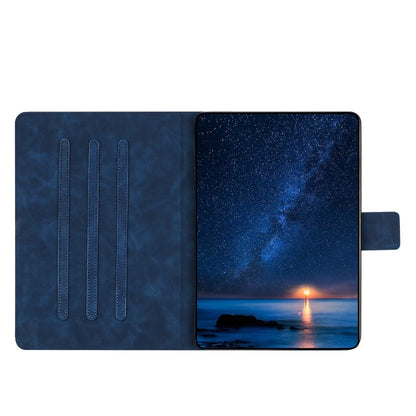 For iPad Pro 11 2024 Embossed Couple Cat Smart Tablet Leather Case(Blue) - iPad Pro 11 2024 Cases by buy2fix | Online Shopping UK | buy2fix