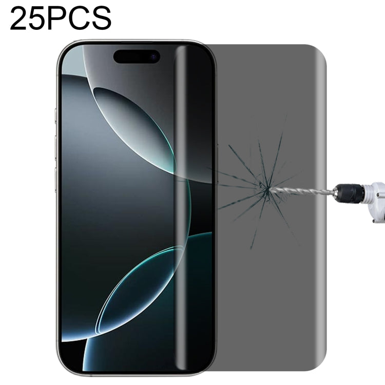 For iPhone 16 Pro 25pcs High Transparency Full Cover Anti-spy Tempered Glass Film - iPhone 16 Pro Tempered Glass by buy2fix | Online Shopping UK | buy2fix