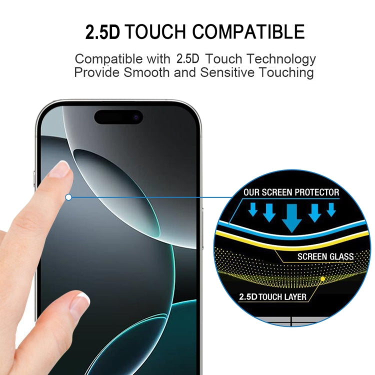 For iPhone 16 Pro Full Glue Screen Tempered Glass Film - iPhone 16 Pro Tempered Glass by buy2fix | Online Shopping UK | buy2fix