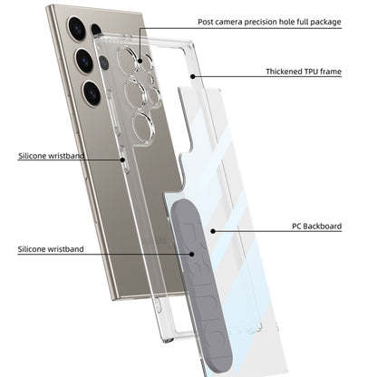 For Samsung Galaxy S24 Ultra 5G GKK Integrated Space Silicone Wristband Phone Case, Pen Not Included(Gray) - Galaxy S24 Ultra 5G Cases by GKK | Online Shopping UK | buy2fix