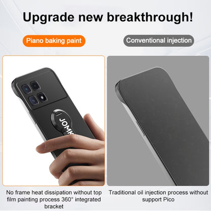 For Redmi K70 Ultra Baking Varnish 360 Rotate Holder No Frame PC Phone Case(Silver) - Xiaomi Cases by buy2fix | Online Shopping UK | buy2fix