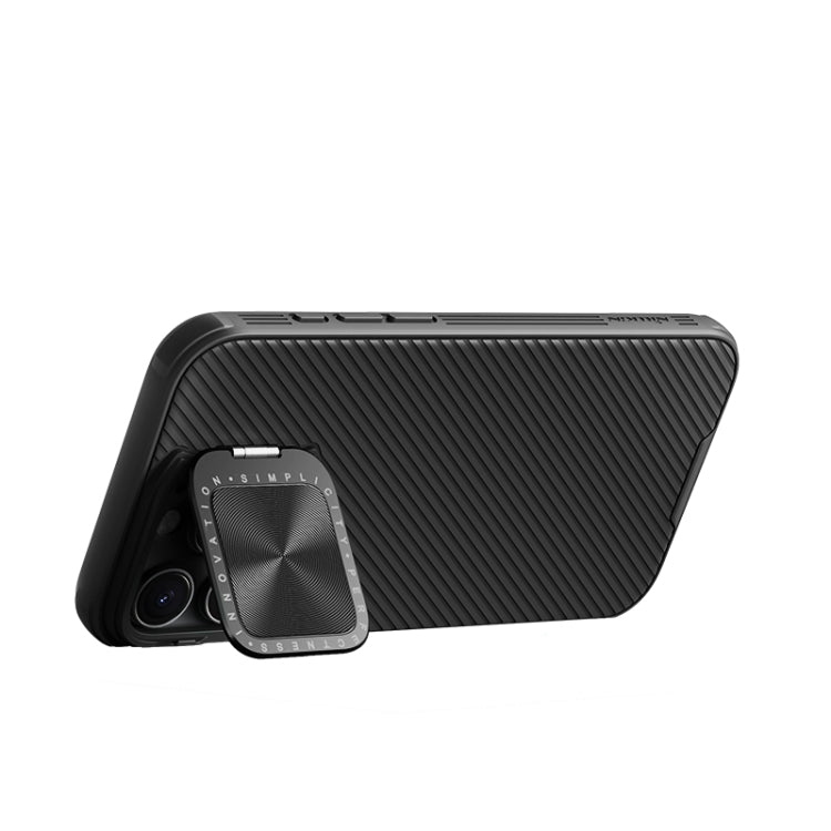 For iPhone 16 Pro NILLKIN Black Mirror Prop CD Texture Mirror Phone Case(Black) - iPhone 16 Pro Cases by NILLKIN | Online Shopping UK | buy2fix