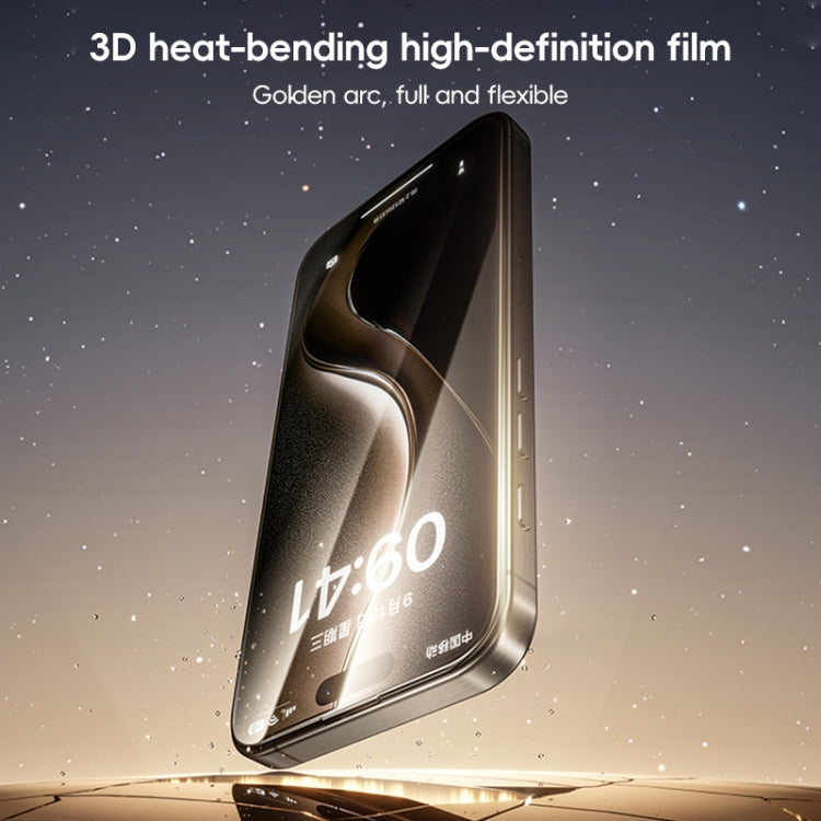 For iPhone 16 Pro Benks Black Gold Series 3D Heat Bending Full Glue Full Coverage HD Tempered Film - iPhone 16 Pro Tempered Glass by Benks | Online Shopping UK | buy2fix