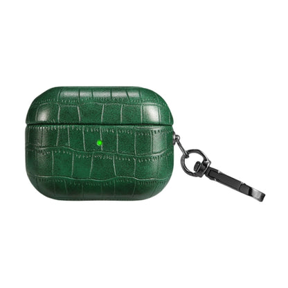 For AirPods 3 Crocodile Texture Earphone Protective Case(Dark Green) - For AirPods 3 by buy2fix | Online Shopping UK | buy2fix