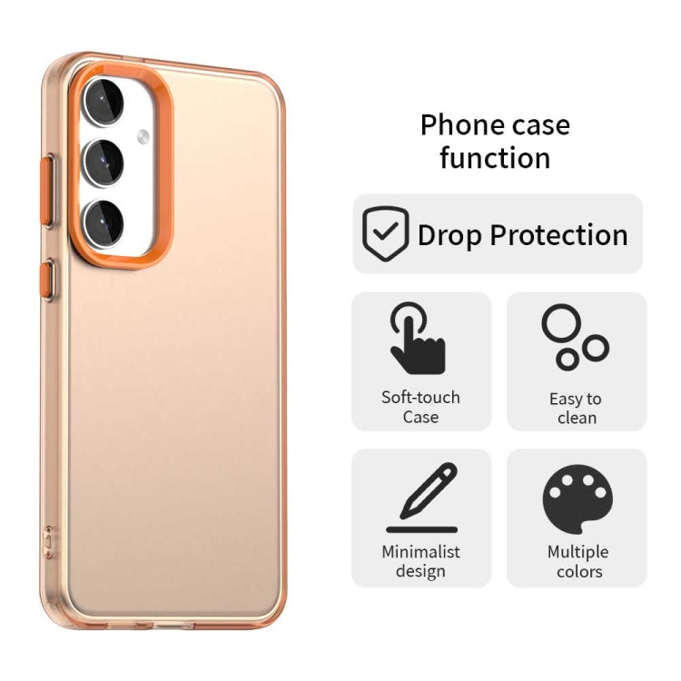 For Samsung Galaxy S25+ 5G Candy PC Hybrid TPU Shockproof Phone Case(Orange) - Galaxy S25+ 5G Cases by buy2fix | Online Shopping UK | buy2fix