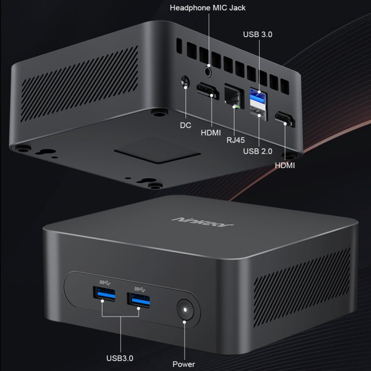 Ninkear N10 Windows 11 Bluetooth 4.2 Mini PC, 16GB+512GB, Intel Processor N100 Alder Lake-N(US Plug) - Windows Mini PCs by Ninkear | Online Shopping UK | buy2fix