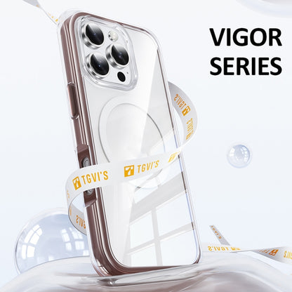 For iPhone 16 Pro TGVIS Vigor Series MagSafe Full Body Airbag Design Phone Case(White) - iPhone 16 Pro Cases by TGVIS | Online Shopping UK | buy2fix