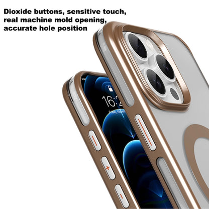 For iPhone 16 Pro Mutural Airbag Anti-fall MagSafe Magnetic Phone Case(Desert Gold) - iPhone 16 Pro Cases by Mutural | Online Shopping UK | buy2fix