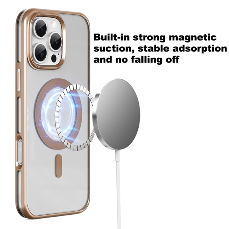 For iPhone 16 Pro Mutural Airbag Anti-fall MagSafe Magnetic Phone Case(Desert Gold) - iPhone 16 Pro Cases by Mutural | Online Shopping UK | buy2fix