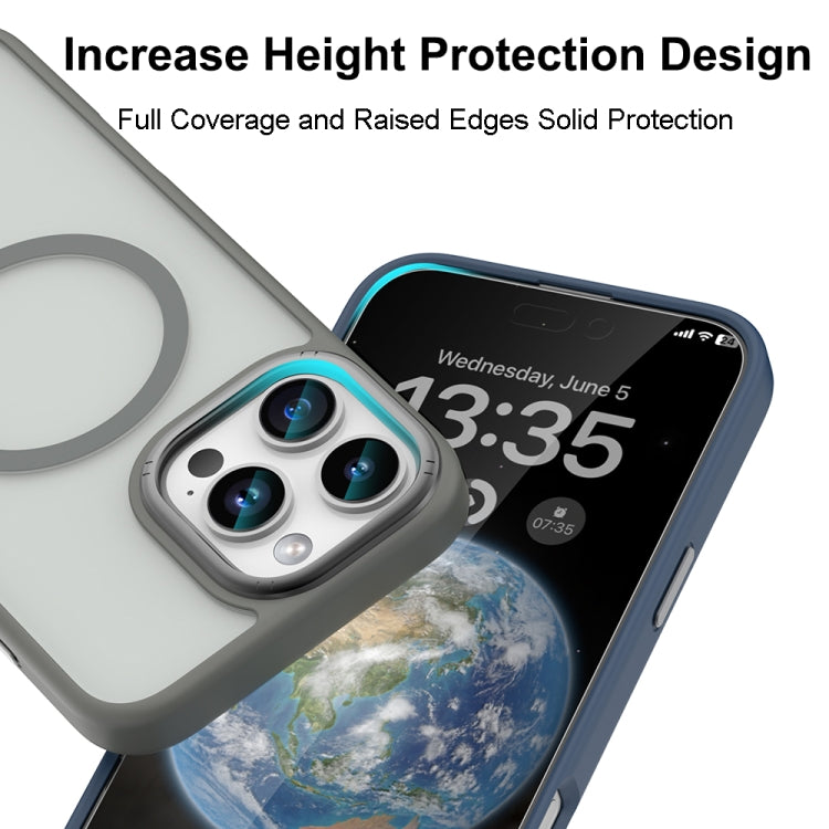 For iPhone 16 Pro Max Mutural Skin Feel Series Frosted MagSafe Magnetic Phone Case(Blue) - iPhone 16 Pro Max Cases by Mutural | Online Shopping UK | buy2fix