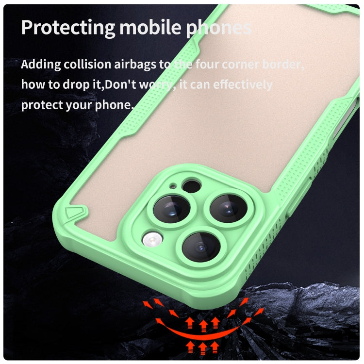 For iPhone 16 Pro Max Armor Glaze PC Hybrid TPU Phone Case(Green) - iPhone 16 Pro Max Cases by buy2fix | Online Shopping UK | buy2fix