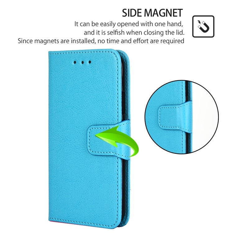 For iPhone 16 Plus Crystal Texture Leather Phone Case(Sky Blue) - iPhone 16 Plus Cases by buy2fix | Online Shopping UK | buy2fix