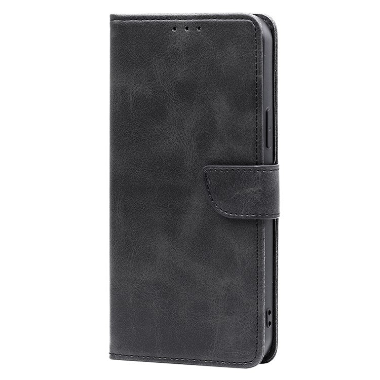 For iPhone 16 Plus Calf Texture Buckle Flip Leather Phone Case(Black) - iPhone 16 Plus Cases by buy2fix | Online Shopping UK | buy2fix