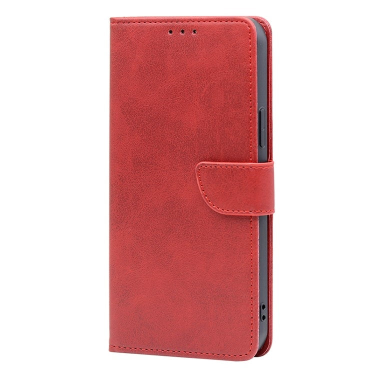 For iPhone 16 Pro Max Calf Texture Buckle Flip Leather Phone Case(Red) - iPhone 16 Pro Max Cases by buy2fix | Online Shopping UK | buy2fix