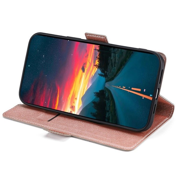 For iPhone 16 Pro Ultra-thin Voltage Side Buckle Horizontal Flip Leather Phone Case(Rose Gold) - iPhone 16 Pro Cases by buy2fix | Online Shopping UK | buy2fix